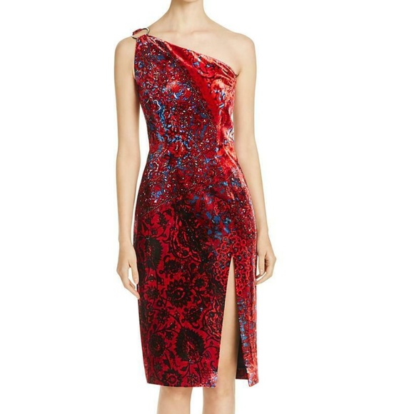 elie tahari red dress